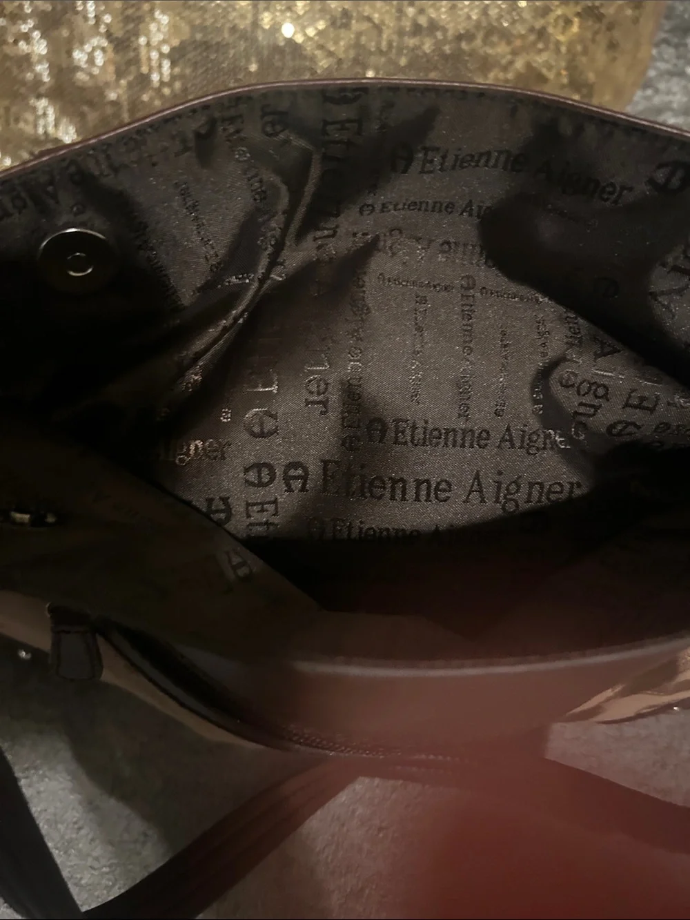 Brown Canvas and Leather Tote Bag